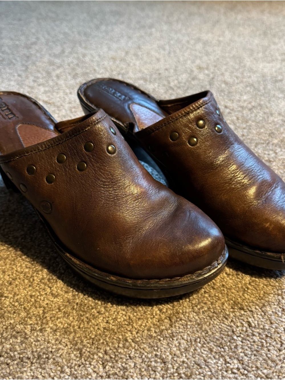 Born Clog Mule with a Heel in a Rich Brown Size 9 - Business Casual, Cottagecore - Picture 7 of 15